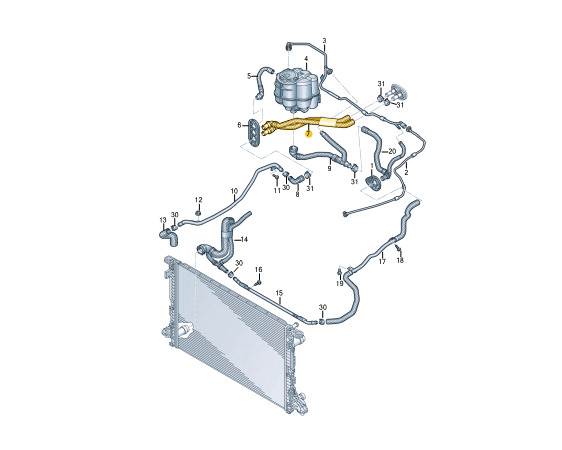 NEW AUDI A4 B9 AVANT ENGINE COOLANT HOSE PIPE 8W0819350N 8 NEW AUDI A4 B9 AVANT ENGINE COOLANT HOSE PIPE 8W0819350N - Image 8