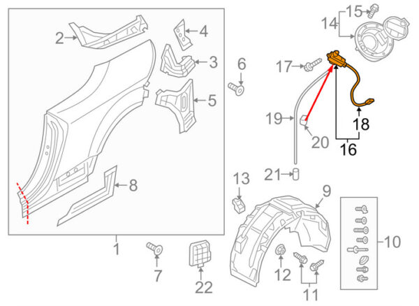 NEW AUDI Q3 8U FUEL FLAP LOCK MOTOR ACTUATOR 8S0862153A 2015 - Image 8