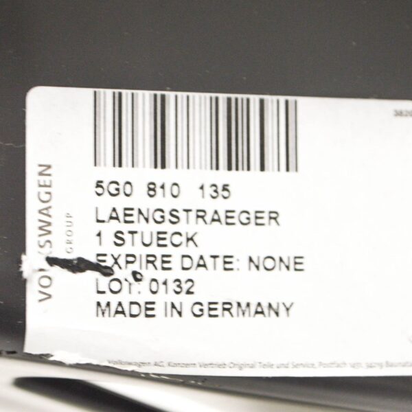 NEW VW GOLF MK7 UPPER FRONT LEFT FENDER SIDE MEMBER 5G0810135 ORIGINAL - Image 6