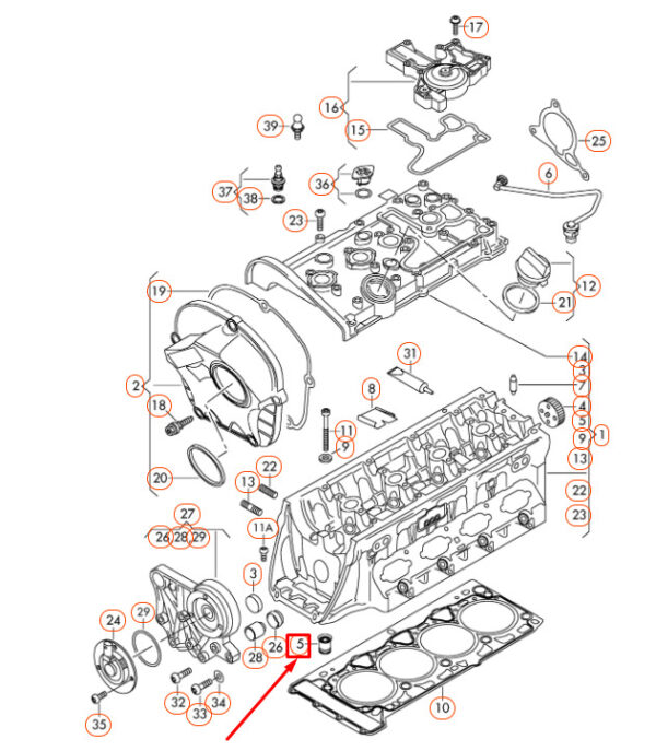 NEW AUDI A3 8P CYLINDER HEAD NON-RETURN VALVE 06H103175B - Image 8