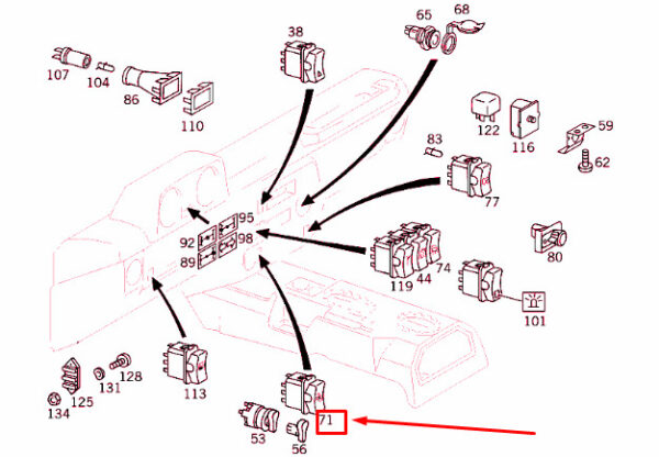 NEW MERCEDES-BENZ G W461 BLOWER SWITCH A0018202410 - Image 8