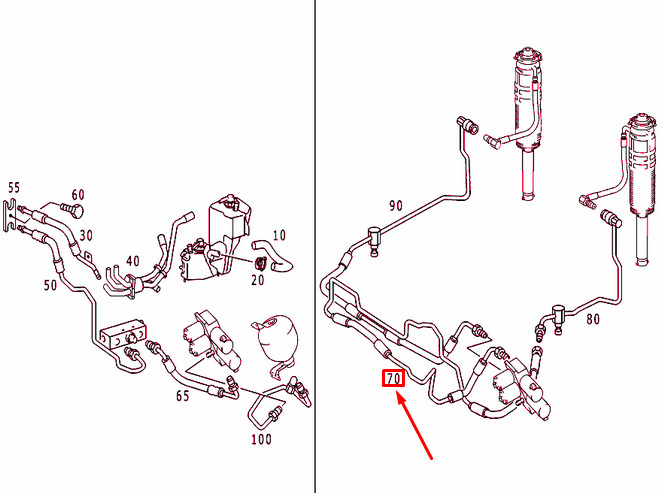NEW MERCEDES-BENZ CL C215 FRONT LEFT HYDRAULIC SYSTEM HOSE A2159971382 ORIGINAL 6 NEW MERCEDES-BENZ CL C215 FRONT LEFT HYDRAULIC SYSTEM HOSE A2159971382 ORIGINAL - Image 6