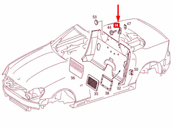 NEW MERCEDES-BENZ SLK R170 REAR CLOTHES-HOOK A1708140001 ORIGINAL - Image 6