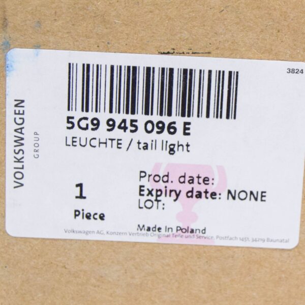 NEW VW GOLF MK7 VARIANT REAR RIGHT OUTER TAILLIGHT 5G9945096E ORIGINAL - Image 6