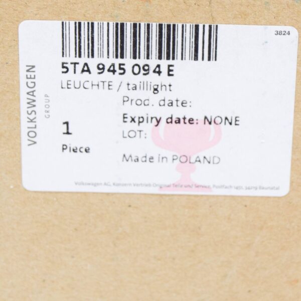 NEW VW TOURAN 5T1 REAR RIGHT TAILLIGHT 5TA945094E ORIGINAL - Image 6