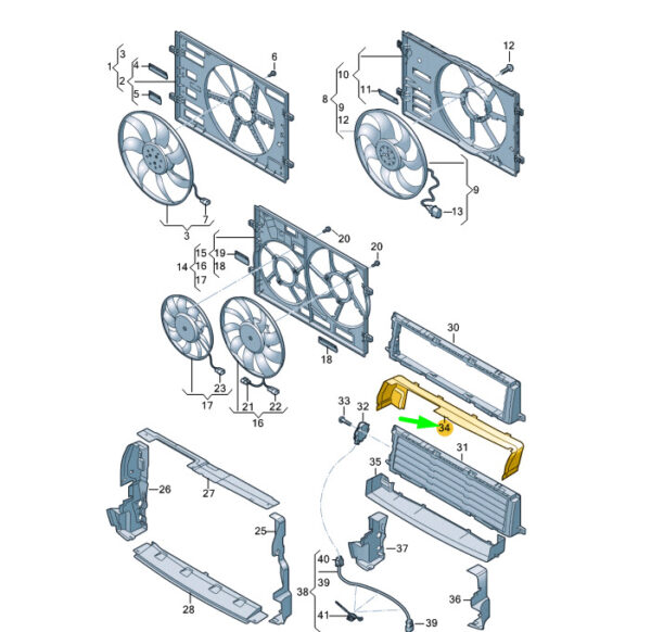 NEW AUDI Q3 F3 RADIATOR UPPER AIR GUIDE 83A121285H - Image 8