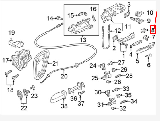 NEW AUDI A4 B9 FRONT RIGHT DOOR COURTESY LIGHT 8W0947134 8 NEW AUDI A4 B9 FRONT RIGHT DOOR COURTESY LIGHT 8W0947134 - Image 8