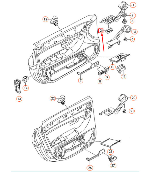 NEW AUDI A8 4E D3 FRONT LEFT DOOR WINDOW REGULATOR SWITCH 4E0959851B5PR - Image 8