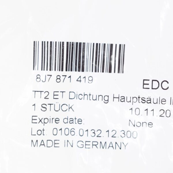 NEW AUDI TT 8J MK2 SOFT TOP REAR LEFT SEAL 8J7871419 ORIGINAL - Image 6