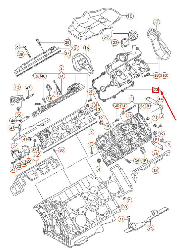 NEW AUDI A4 B8 LEFT VALVE COVER GASKET SEAL 06E103483Q 8 NEW AUDI A4 B8 LEFT VALVE COVER GASKET SEAL 06E103483Q - Image 8