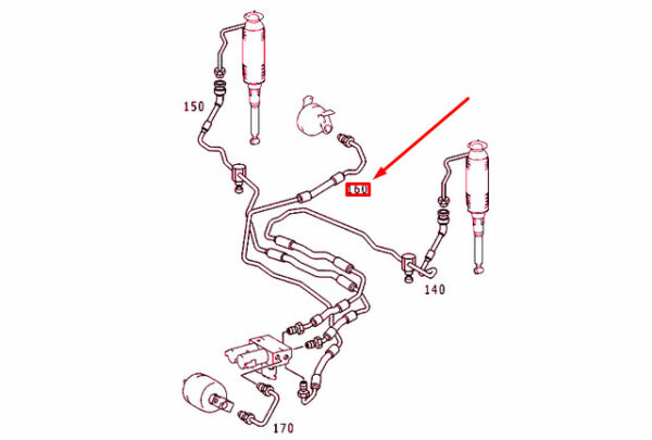 NEW MERCEDES-BENZ S W220 SUSPENSION SELF-LEVELING UNIT LINE A2203200054 ORIGINAL - Image 6