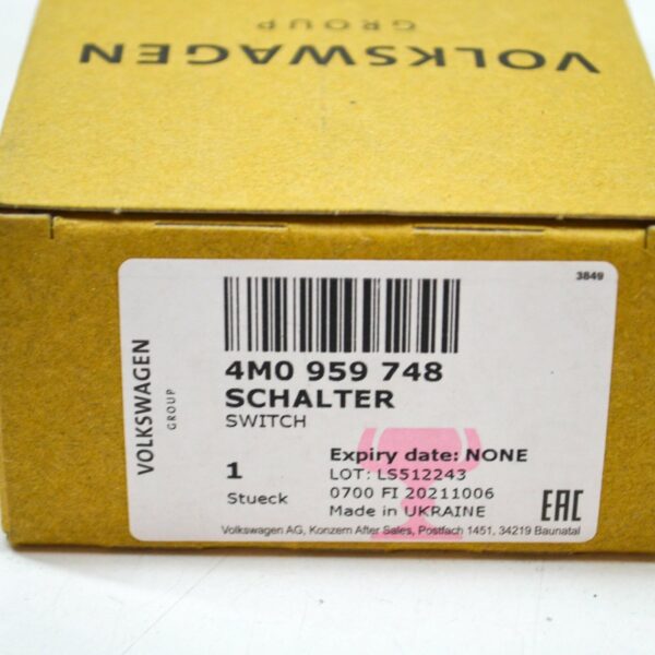NEW AUDI Q7 4M FRONT RIGHT SEAT POWER SWITCH 4M0959748 - Image 8