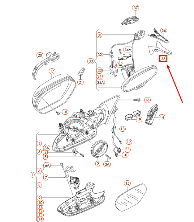 NEW AUDI A6 C7 INTERIOR MIRROR CABLE GUIDE LOWER TRIM 8T0857593AB4PK ORIGINAL 6 NEW AUDI A6 C7 INTERIOR MIRROR CABLE GUIDE LOWER TRIM 8T0857593AB4PK ORIGINAL - Image 6
