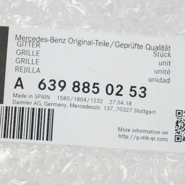 NEW MERCEDES-BENZ VITO W639 FRONT LEFT BUMPER GRILL A6398850253 ORIGINAL - Image 6
