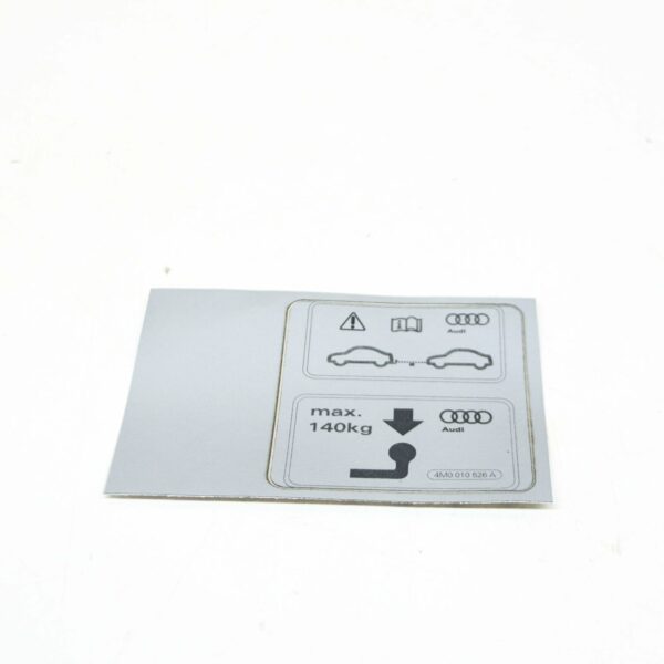 NEW AUDI Q7 4M TRAILER OPERATION STICKER LABEL 4M0010526A ORIGINAL - Image 6