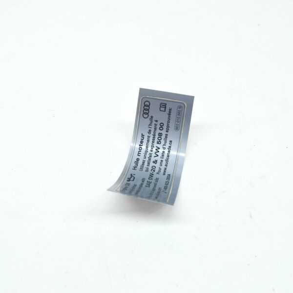 NEW AUDI A3 8V ENGINE OIL INFORMATION LABEL 8E0010560N ORIGINAL - Image 6