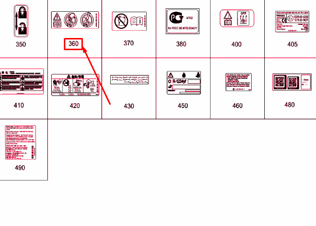 NEW MERCEDES-BENZ CLA C117 FAN SHROUD INFORMATION LABEL A0005840526 ORIGINAL 6 NEW MERCEDES-BENZ CLA C117 FAN SHROUD INFORMATION LABEL A0005840526 ORIGINAL - Image 6