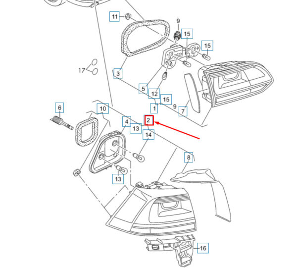 NEW VOLKSWAGEN GOLF VARIANT 5G MK7 REAR LEFT OUTER TAILLIGHT 5GM945095E - Image 8