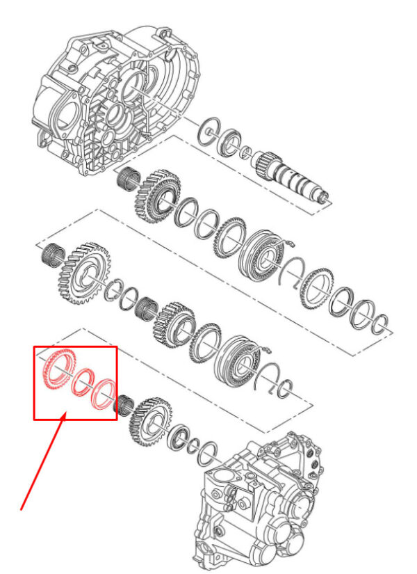 NEW AUDI Q3 F3 3RD GEAR SYNCHRONIZER RINGS SET 0A5311197D - Image 8