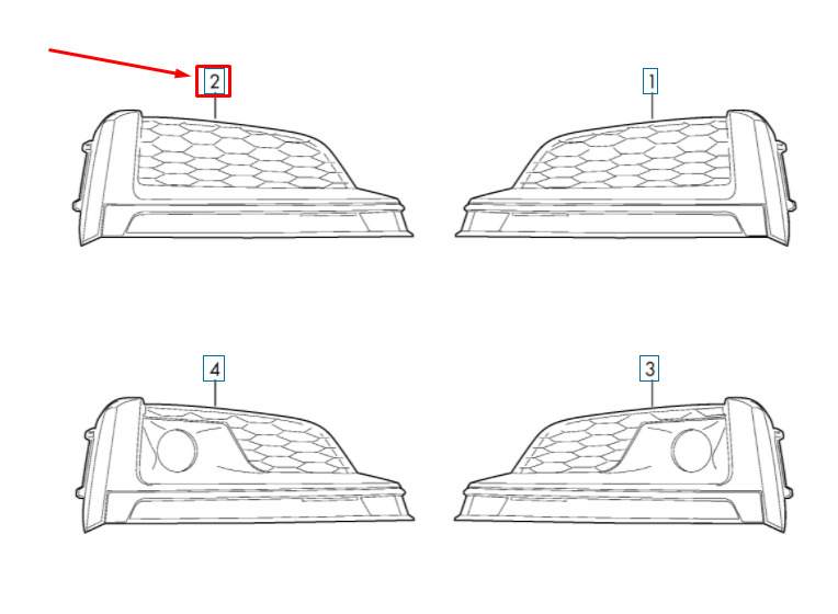 NEW AUDI A5 8W6 FRONT RIGHT AIR GUIDE GRILLE 8W6807682KRU6 8 NEW AUDI A5 8W6 FRONT RIGHT AIR GUIDE GRILLE 8W6807682KRU6 - Image 8