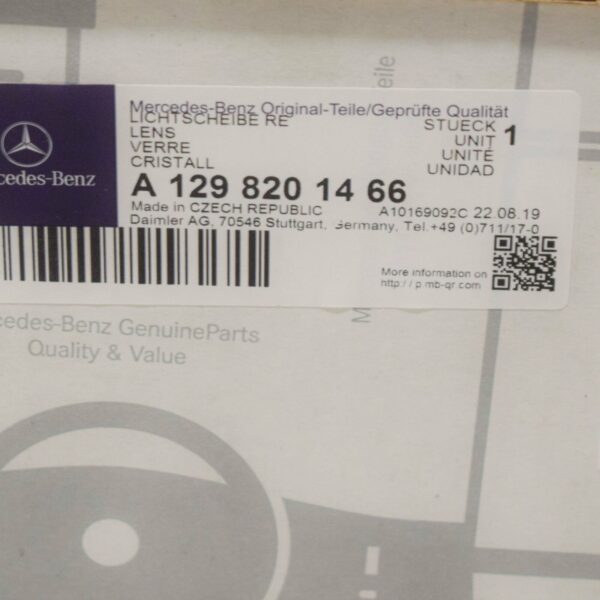 NEW MERCEDES BENZ SL R129 FRONT RIGHT HEADLIGHT PHARE A1298201466 ORIGINAL - Image 6