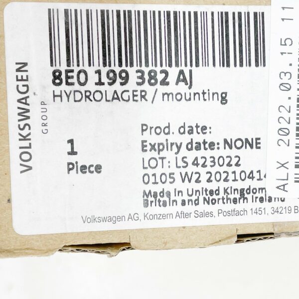 NEW AUDI A4 AVANT B7 HYDRO-MOUNTING RIGHT 8E0199382AJ ORIGINAL - Image 6