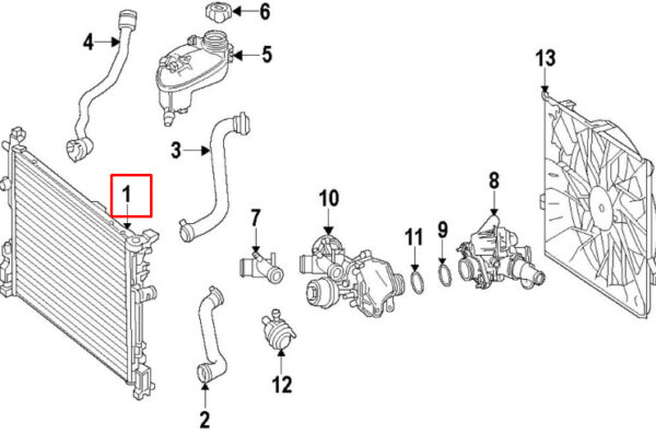 NEW MERCEDES BENZ GLA X156 ENGINE WATER COOLING RADIATOR A2465001403 ORIGINAL - Image 6