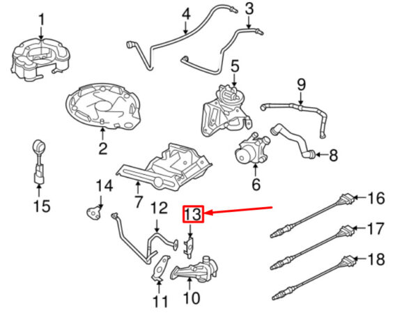 NEW VOLKSWAGEN PASSAT B7 SECONDARY AIR INJECTION GASKET 07K131120F ORIGINAL - Image 6