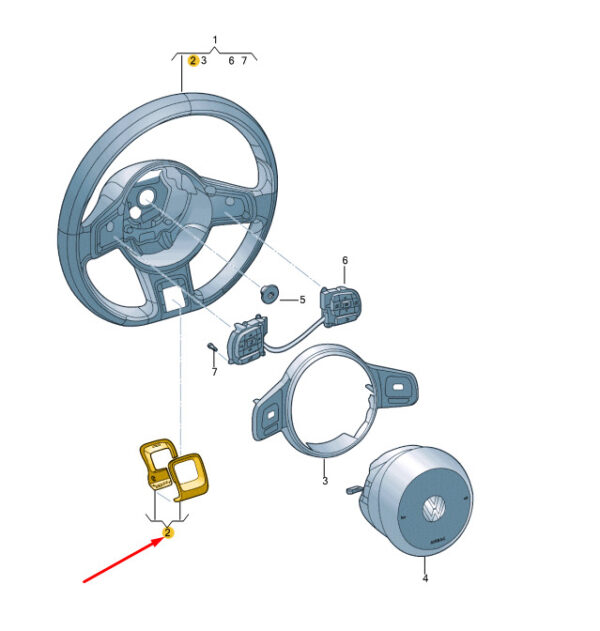 NEW VW BEETLE SET TRIMS FOR STEERING WHEEL 5C0498685C - Image 8