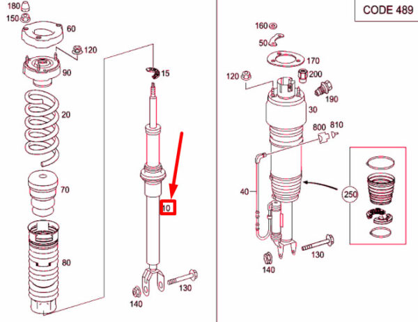 NEW MERCEDES-BENZ E W211 FRONT SHOCK ABSORBER A2113239300 ORIGINAL - Image 6