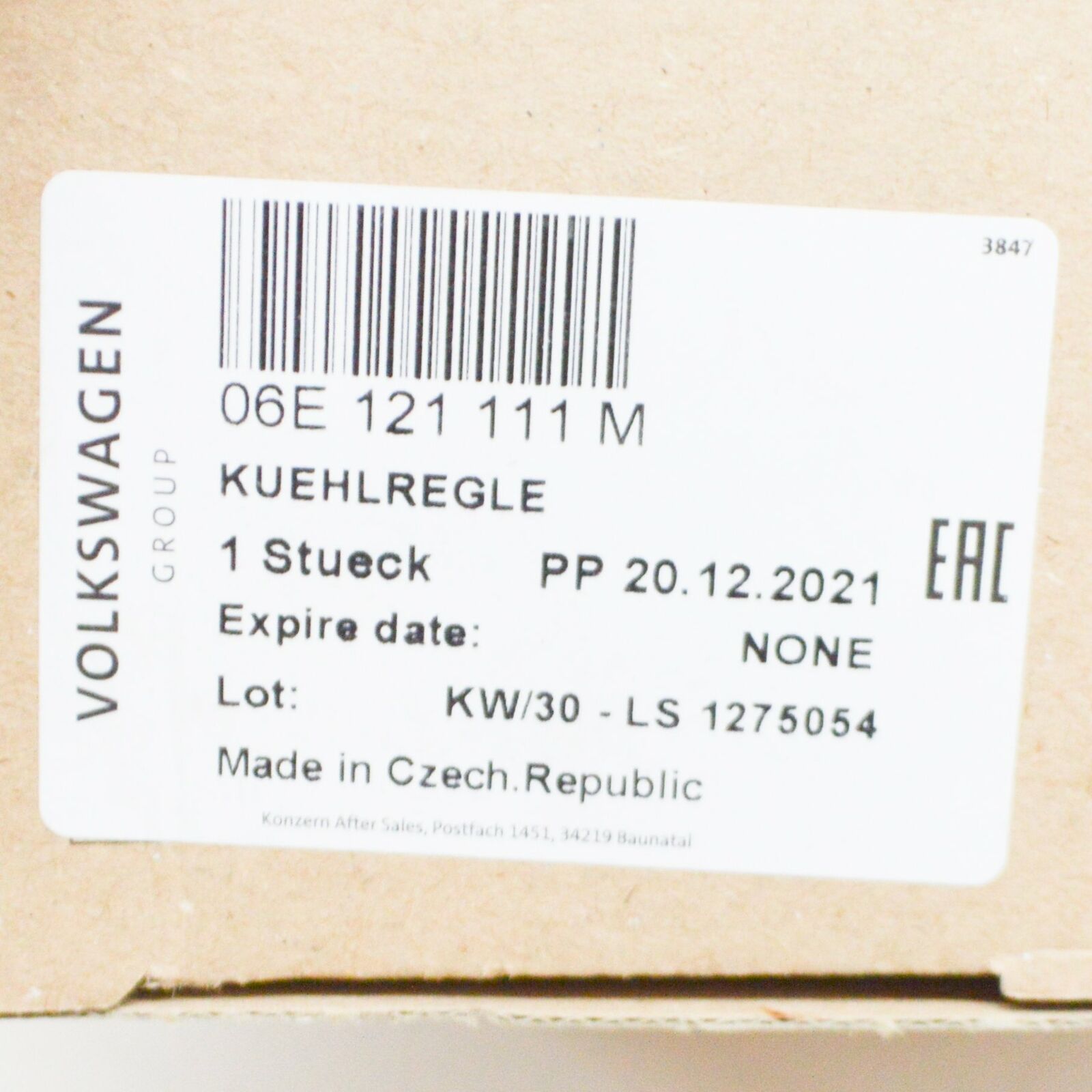 NEW AUDI A5 8T3 COOLANT THERMOSTAT 06E121111M 3.2FSI 8 NEW AUDI A5 8T3 COOLANT THERMOSTAT 06E121111M 3.2FSI - Image 8