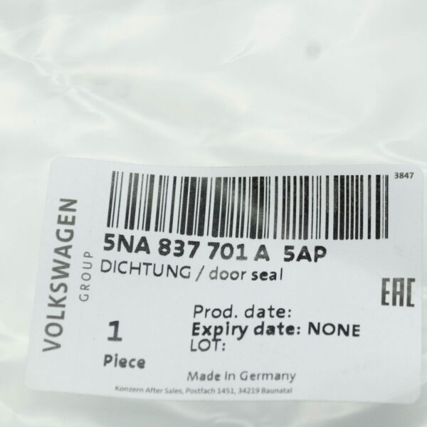 NEW VW TIGUAN AD FRONT LEFT DOOR OUTER SEAL RUBBER 5NA837701A5AP - Image 8