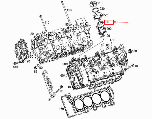NEW MERCEDES-BENZ E W213 ENGINE OIL FILLER NECK A1770108101 ORIGINAL - Image 7