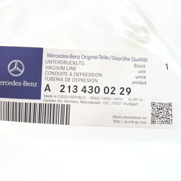 NEW MERCEDES-BENZ E W213 BRAKE BOOSTER VACUUM LINE TUBE A2134300229 ORIGINAL - Image 7