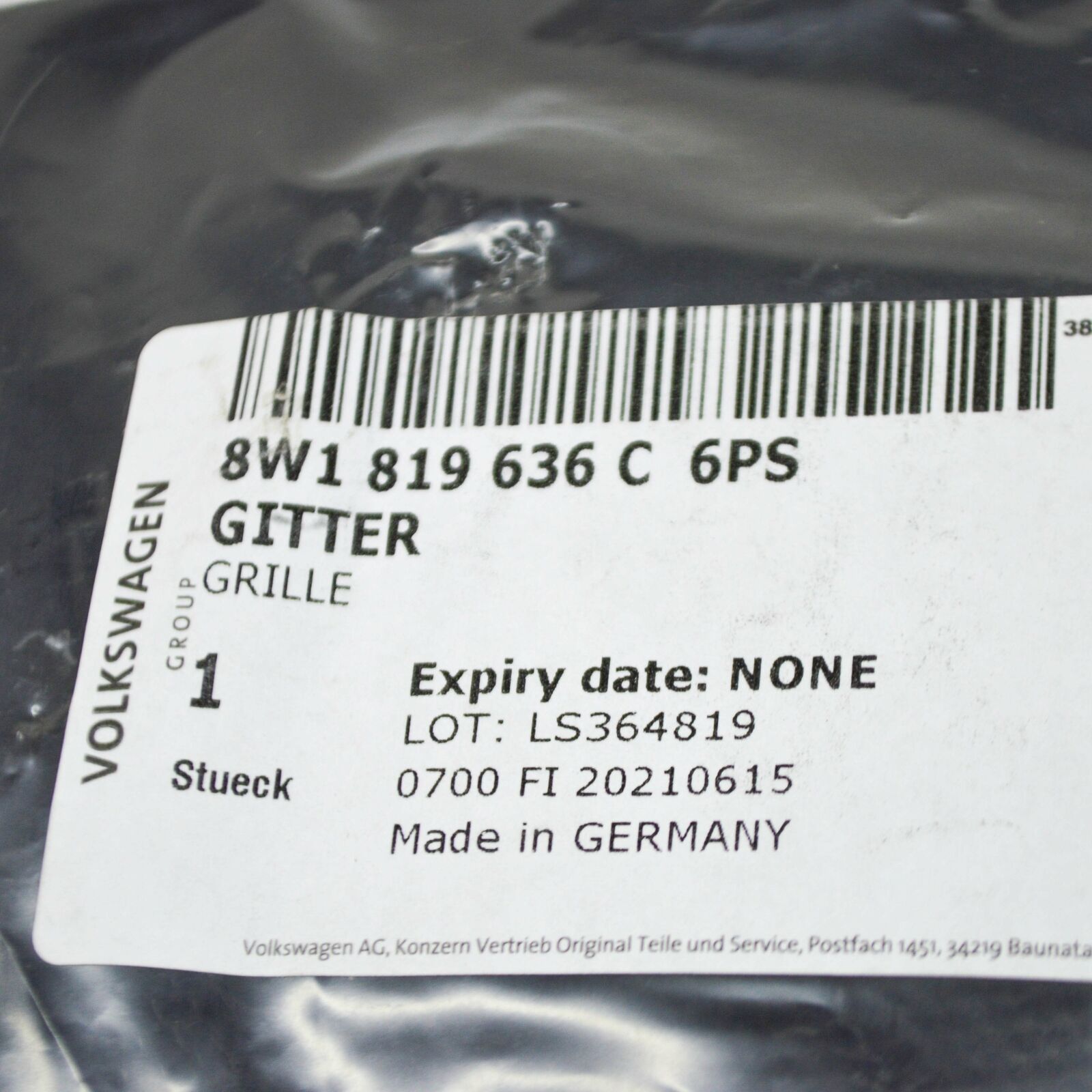 NEW AUDI A5 8W6 FRONT LEFT DASH AIR VENT TRIM GRILLE LHD 8W1819636C6PS 9 NEW AUDI A5 8W6 FRONT LEFT DASH AIR VENT TRIM GRILLE LHD 8W1819636C6PS - Image 9