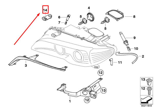 NEW BMW 3 E46 HEADLIGHT REPAIR KIT 63126947822 6947822 ORIGINAL - Image 7