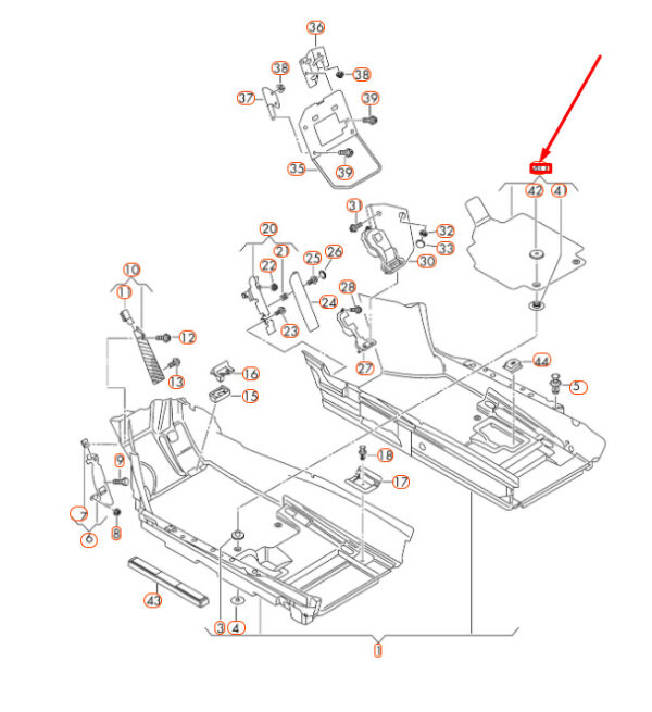NEW AUDI R8 42 FLOOR MAT SET LHD 423863691D9AM ORIGINAL - Image 7