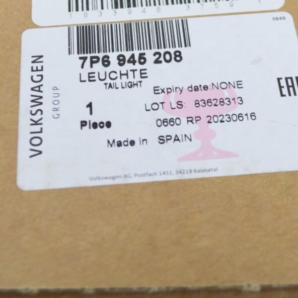 NEW VOLKSWAGEN TOUAREG 7P REAR RIGHT LED OUTER TAIL LIGHT 7P6945208 ORIGINAL - Image 6