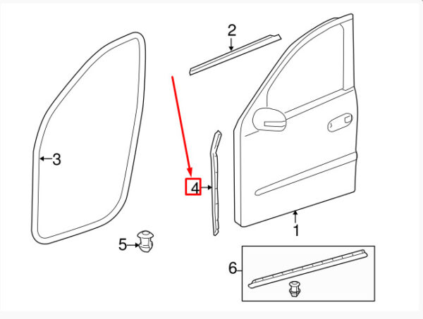 NEW MERCEDES-BENZ GL X164 FRONT LEFT DOOR WEATHERSRIP SEAL A1647201378 ORIGINAL - Image 7