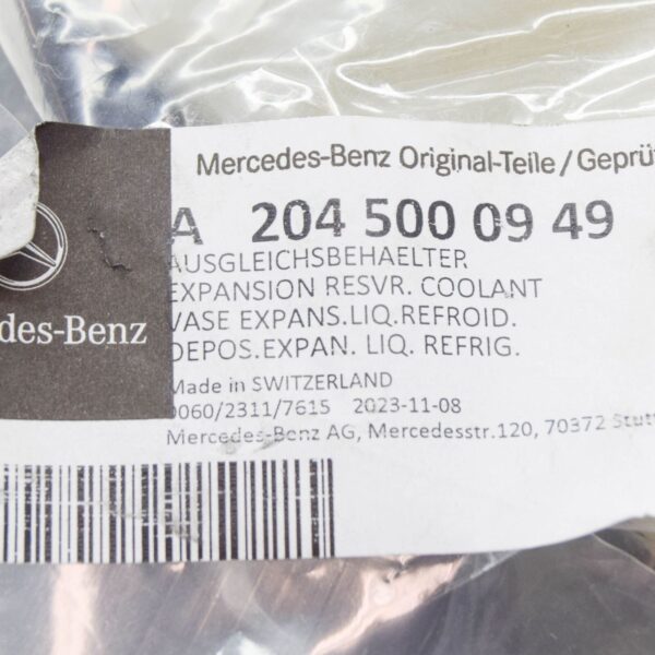 NEW MERCEDES-BENZ C W204 AMG EXPANSION TANK RESERVOIR A2045000949 ORIGINAL - Image 7