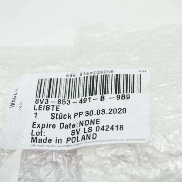 NEW AUDI A3 8V FRONT SILL TRIM STRIP 8V3853491B9B9 - Image 9