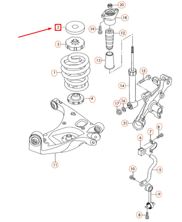 NEW AUDI A4 B7 REAR COIL SPRING UPPER UNDERLAY 8E0512145 ORIGINAL - Image 7