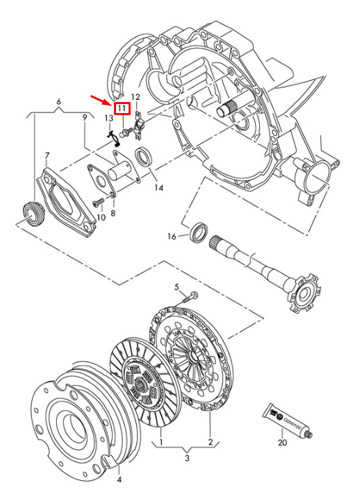 NEW AUDI Q5 8R CLUTCH RELEASE ARM BALL PIN 0B1141777B ORIGINAL 7 NEW AUDI Q5 8R CLUTCH RELEASE ARM BALL PIN 0B1141777B ORIGINAL - Image 7