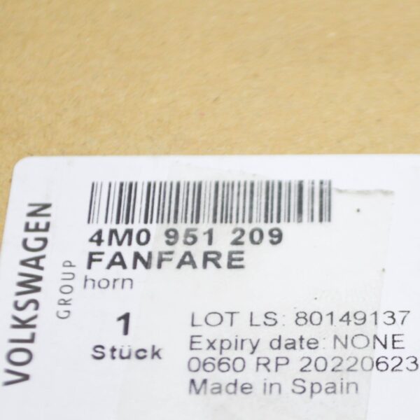 NEW AUDI Q7 4M LEFT LOW TONE HORN SIGNAL FANFARE 4M0951209 - Image 9