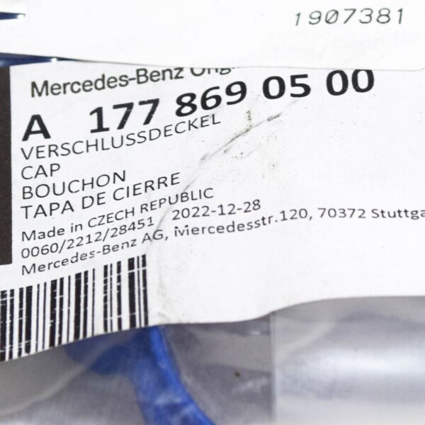 NEW MERCEDES-BENZ A W177 WINDSHIELD WASHER TANK CAP COVER A1778690500 ORIGINAL - Image 7
