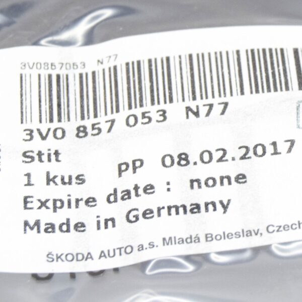 NEW SKODA SUPERB MK3 LEFT INSTRUMENT HOUSING COVER LHD 3V0857053N77 ORIGINAL - Image 7