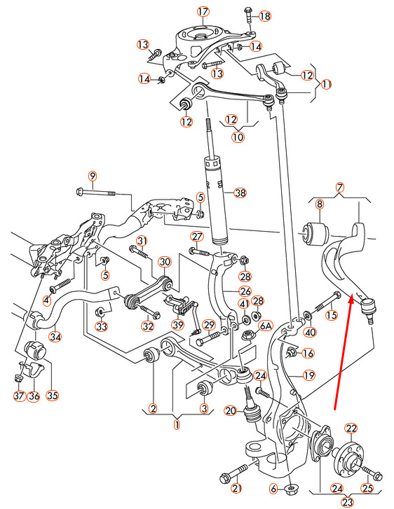 NEW AUDI A4 B8 FRONT LEFT LOWER CONTROL ARM 8K0407693N ORIGINAL 7 NEW AUDI A4 B8 FRONT LEFT LOWER CONTROL ARM 8K0407693N ORIGINAL - Image 7