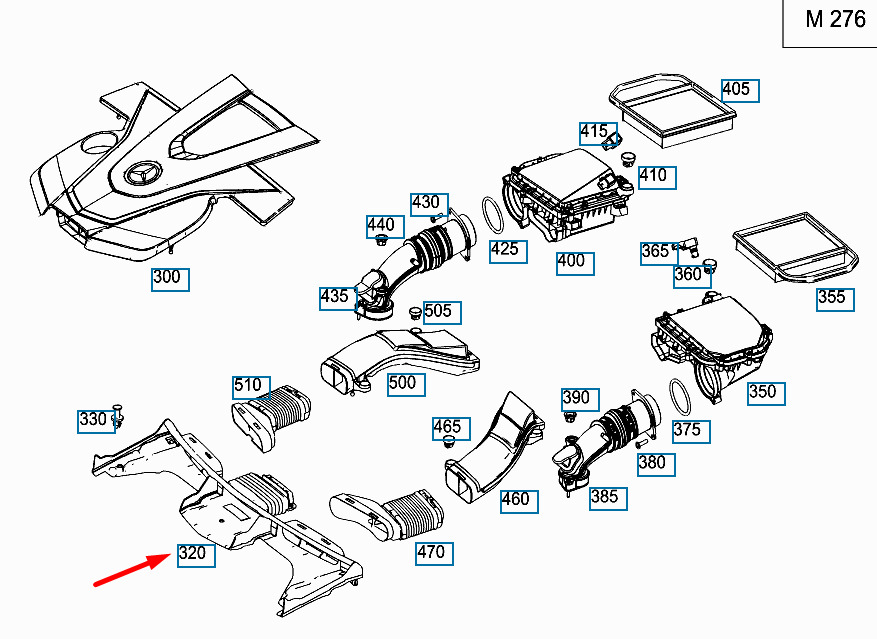 NEW MERCEDES-BENZ C-CLASS W205 COLD AIR INTAKE A2055000155 ORIGINAL 7 NEW MERCEDES-BENZ C-CLASS W205 COLD AIR INTAKE A2055000155 ORIGINAL - Image 7