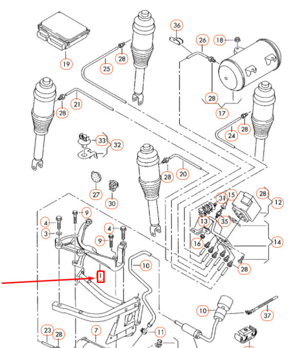 NEW AUDI A8 D3 AIR SUPPLY UNIT BRACKET 4E0616869C - Image 9