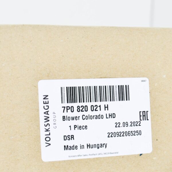 NEW VOLKSWAGEN TOUAREG 7P MK2 HEATER BLOWER FAN LHD 7P0820021H ORIGINAL - Image 7
